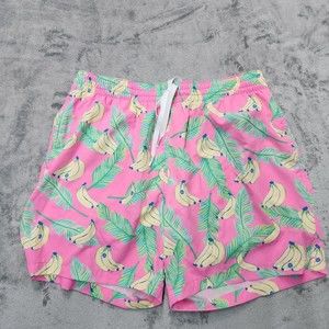 Chubbies Men's Banana Print Neon Lined Novelty Swim Trunks 5.5” Inseam XL